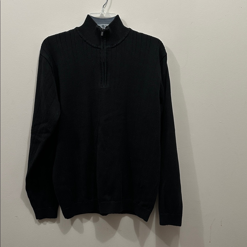 Concepts by Claiborne Men's Classic Black 1/4 Zip-Up Sweater